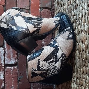 Leather patchwork booties by Matisse x Amuse Society.  Size 7.5
